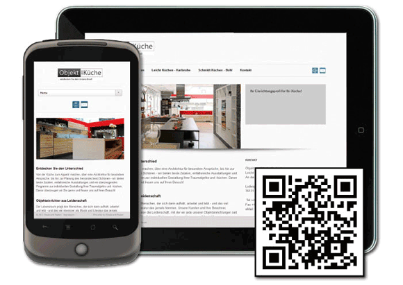 Diese neu entwickelte Werbeform aus dem Bereich mobile Marketing verbindet Printanzeigen über QR-Codes mit dem Internet. Die individuelle, mobiloptimierte Landingpage bietet weiterführende Informationen, Angebote oder Coupons. Alle Landingpages sind im Responsive Webdesign programmiert und werden damit auf allen Endgeräten optimal dargestellt. 